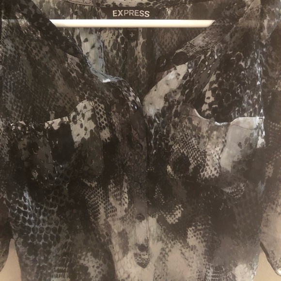 Black and white snake skin print top - Picture 2 of 5